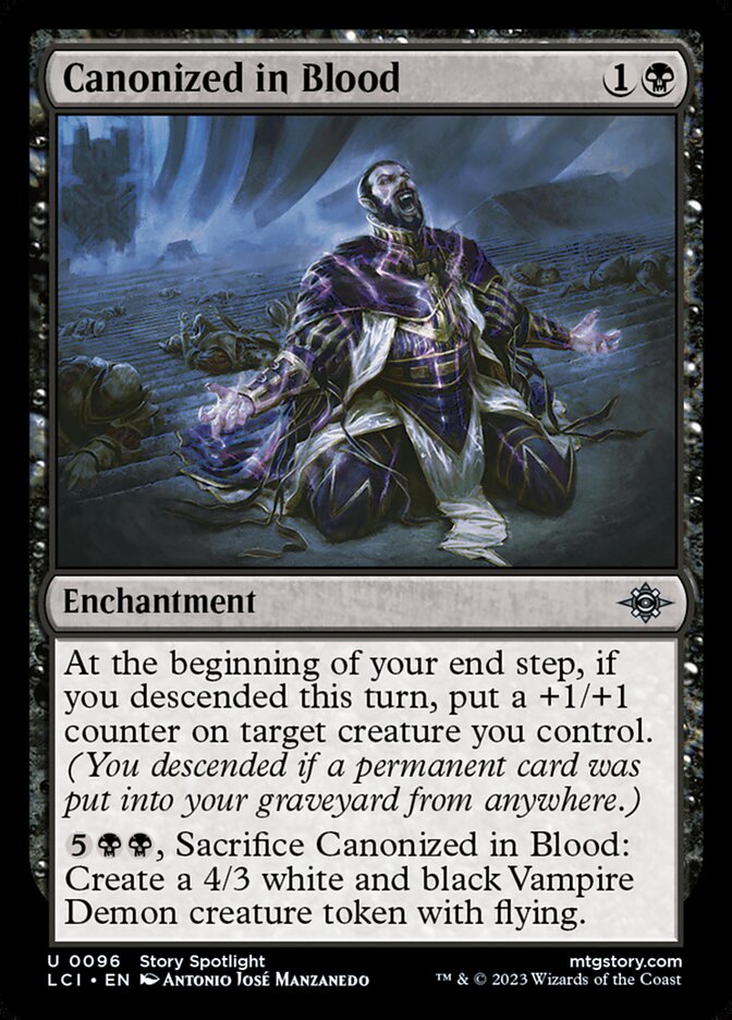 Canonized in Blood card front