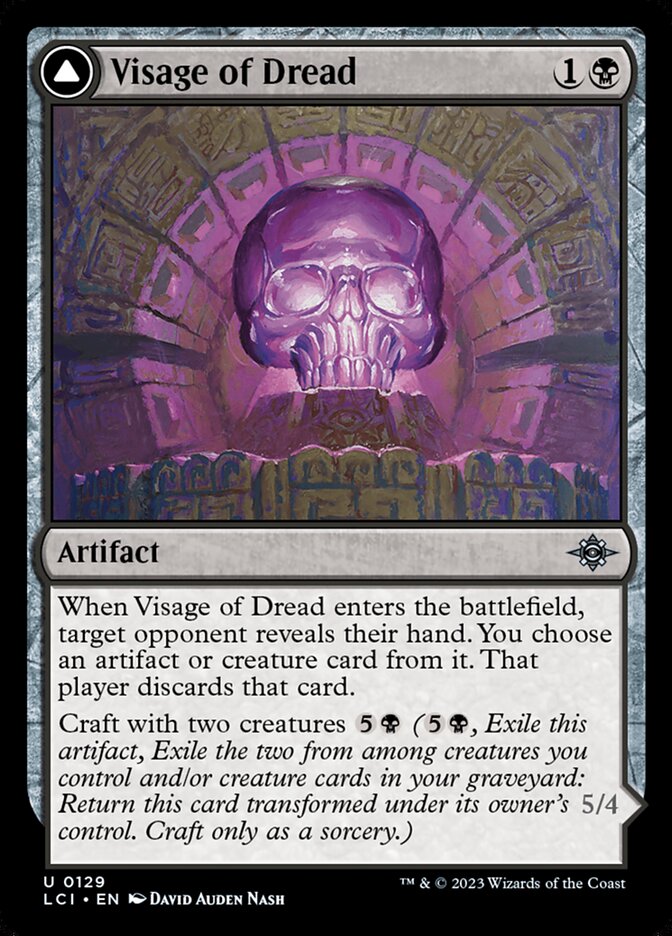 Visage of Dread card front