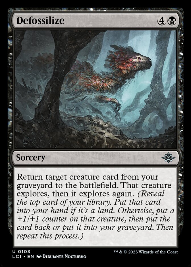 Defossilize card front