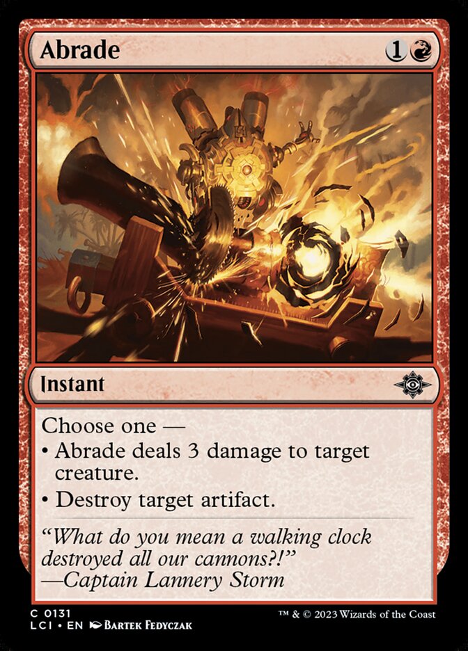 Abrade card front