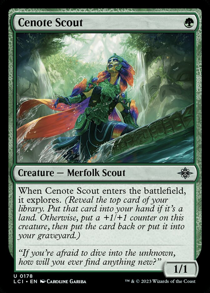Cenote Scout card front