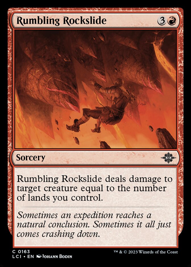 Rumbling Rockslide card front