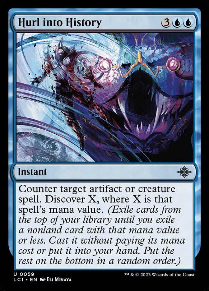 Hurl into History card front