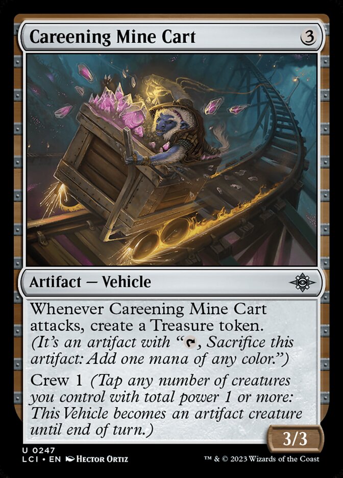 Careening Mine Cart card front
