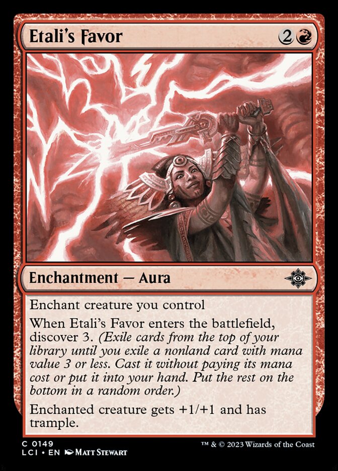 Etali's Favor card front