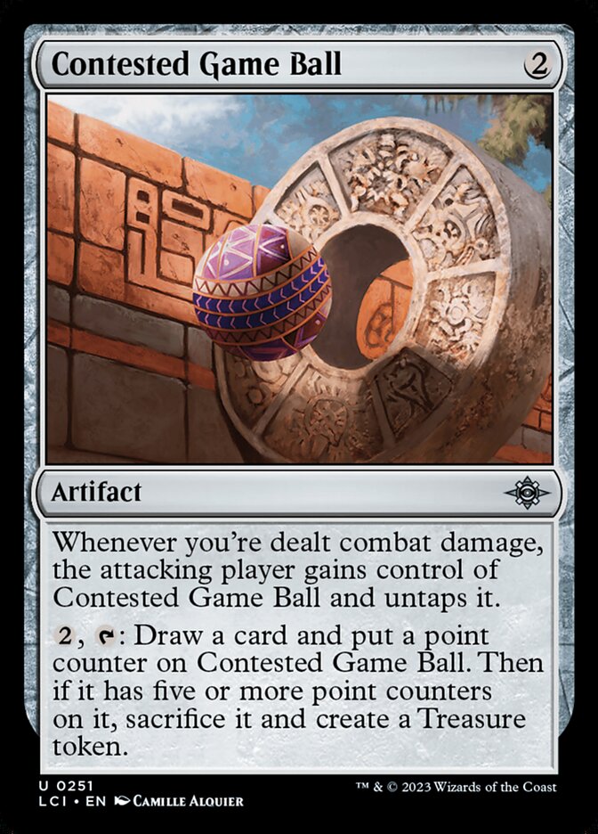 Contested Game Ball card front