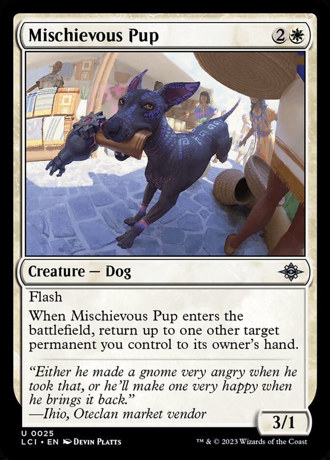 Mischievous Pup card front