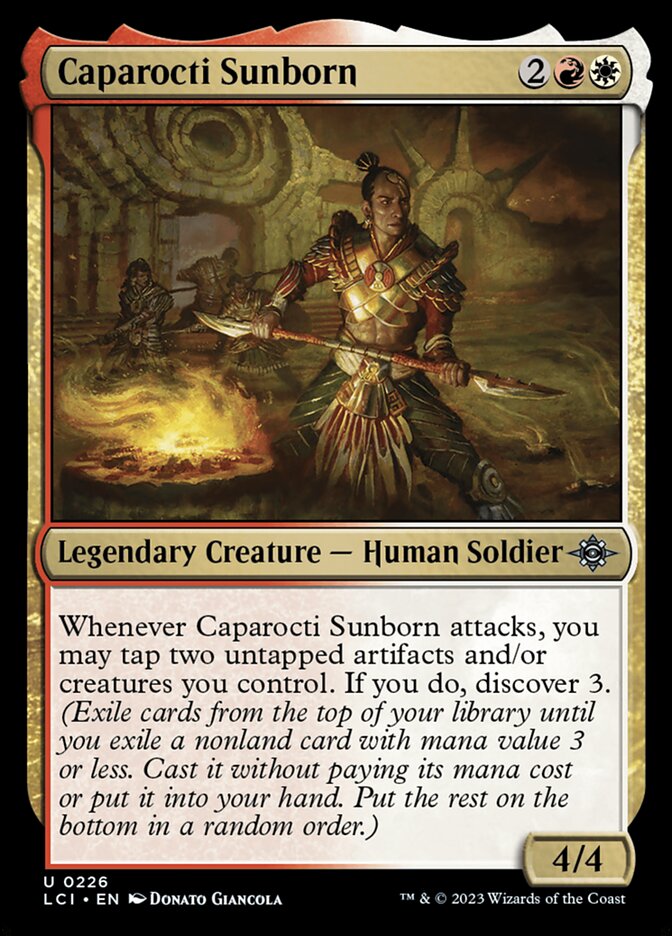 Caparocti Sunborn card front