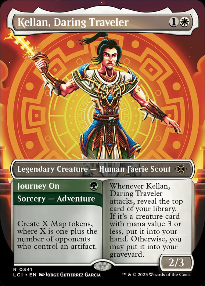 Kellan, Daring Traveler card front