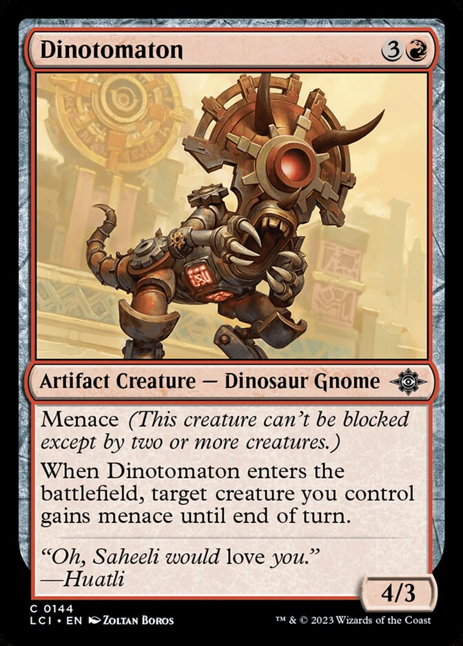 Dinotomaton card front