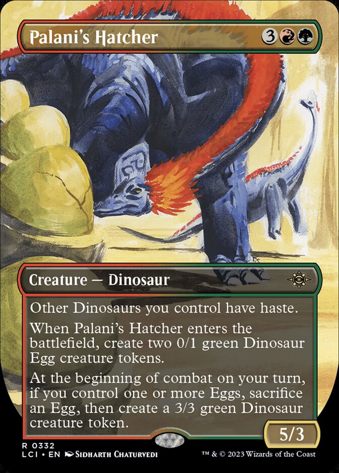 Palani's Hatcher card front