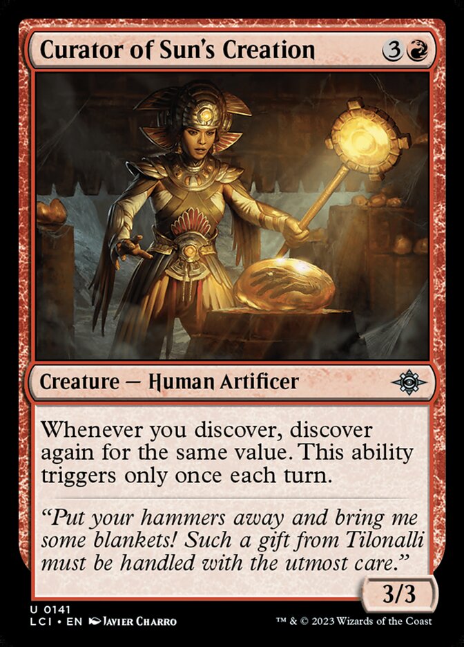 Curator of Sun's Creation card front