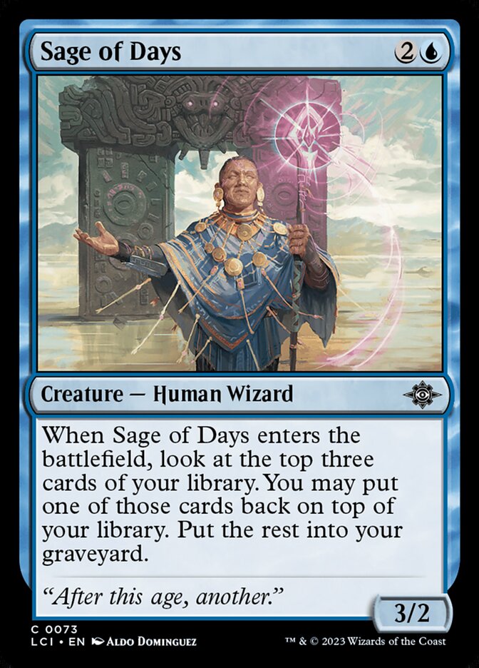 Sage of Days card front