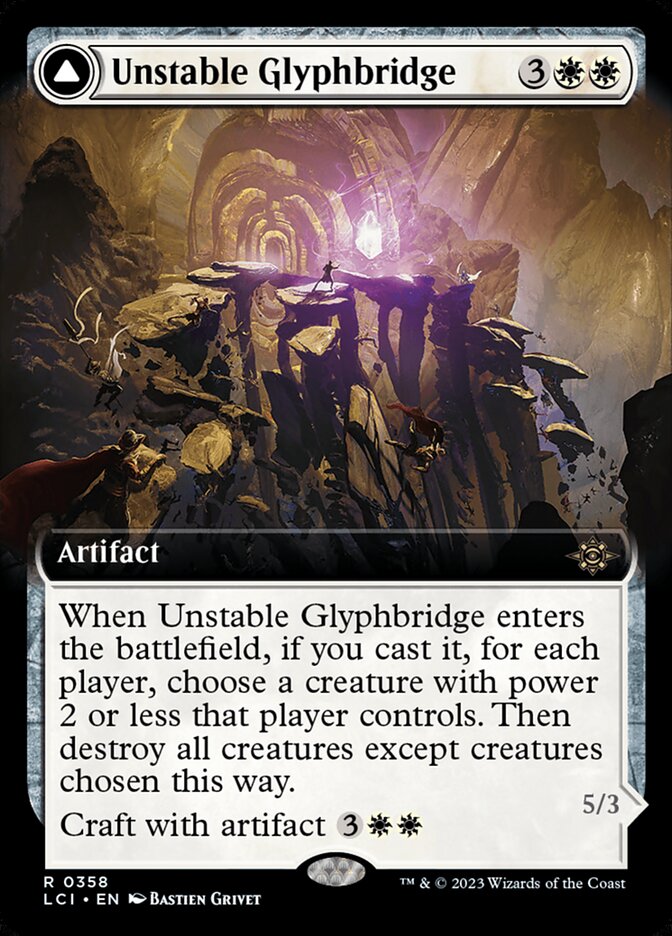 Unstable Glyphbridge card front