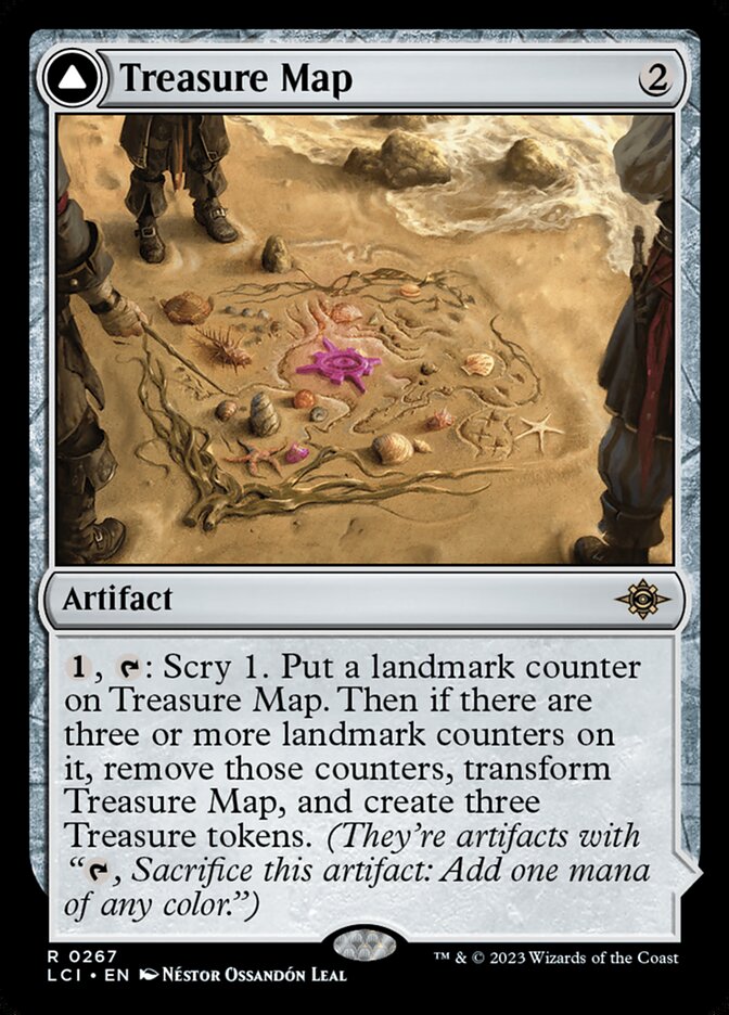Treasure Map card front