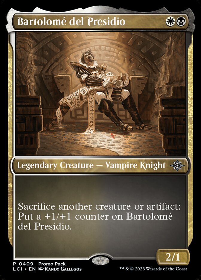Bartolomé del Presidio card front