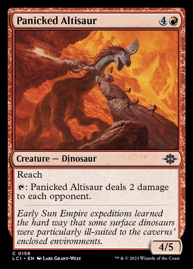 Panicked Altisaur card front