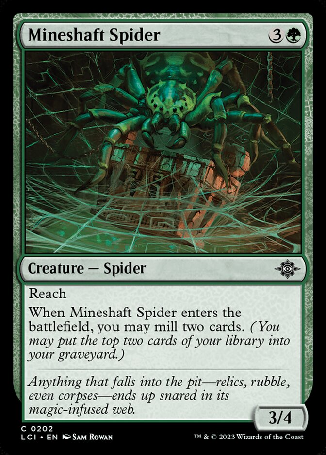 Mineshaft Spider card front