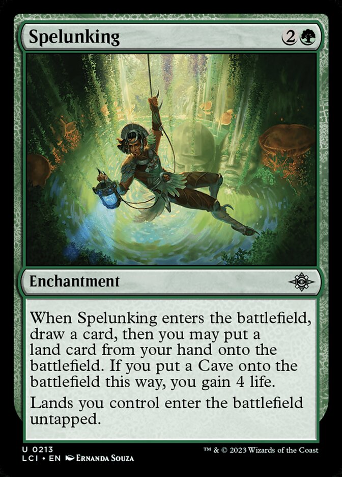 Spelunking card front