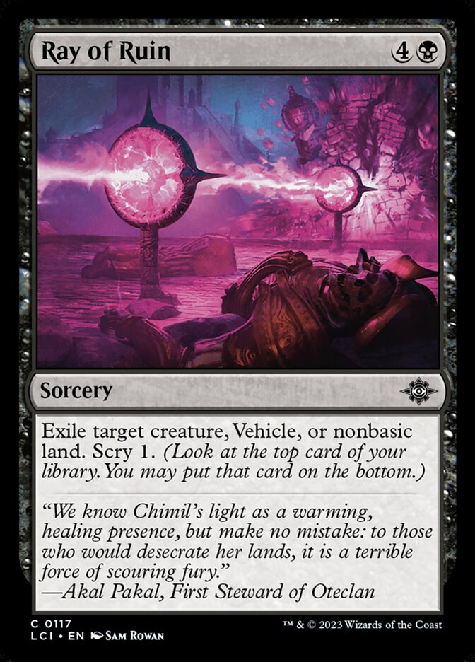 Ray of Ruin card front