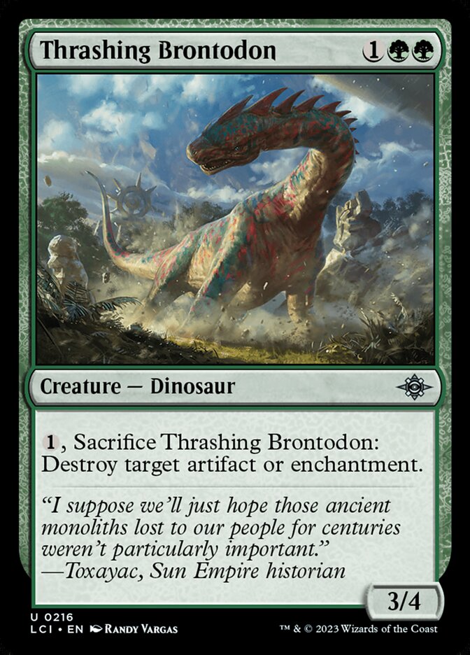 Thrashing Brontodon card front