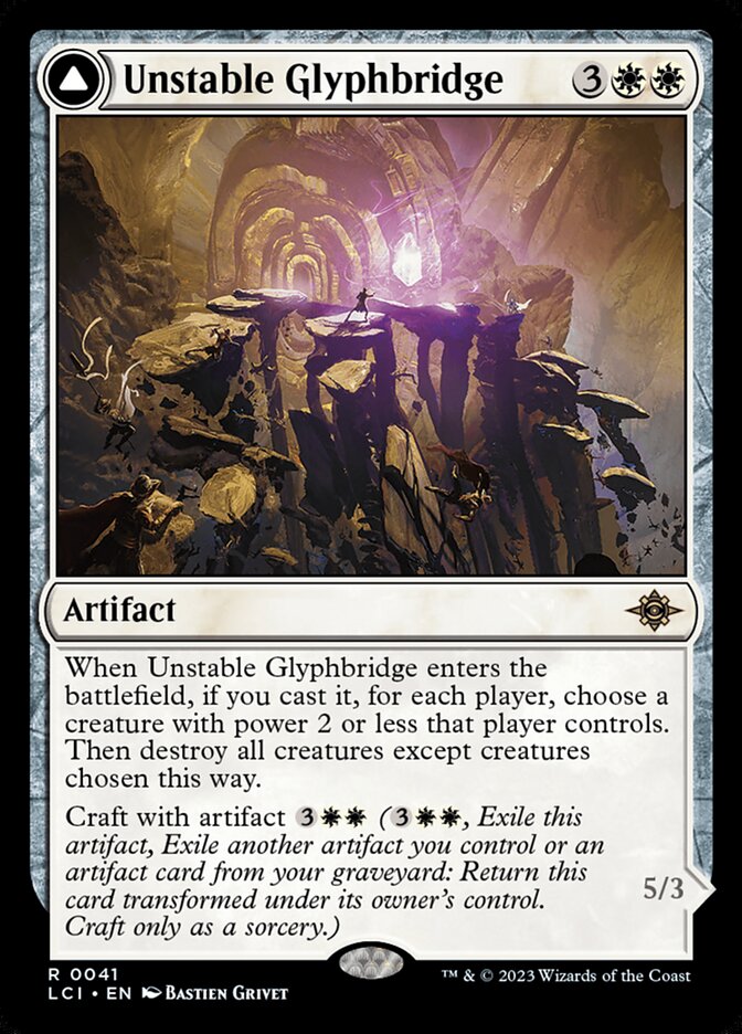 Unstable Glyphbridge card front