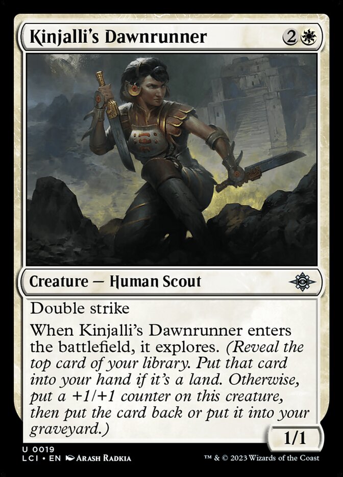 Kinjalli's Dawnrunner card front