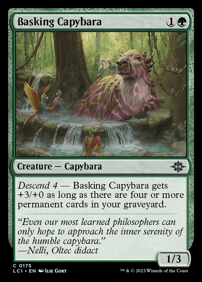 Basking Capybara card front