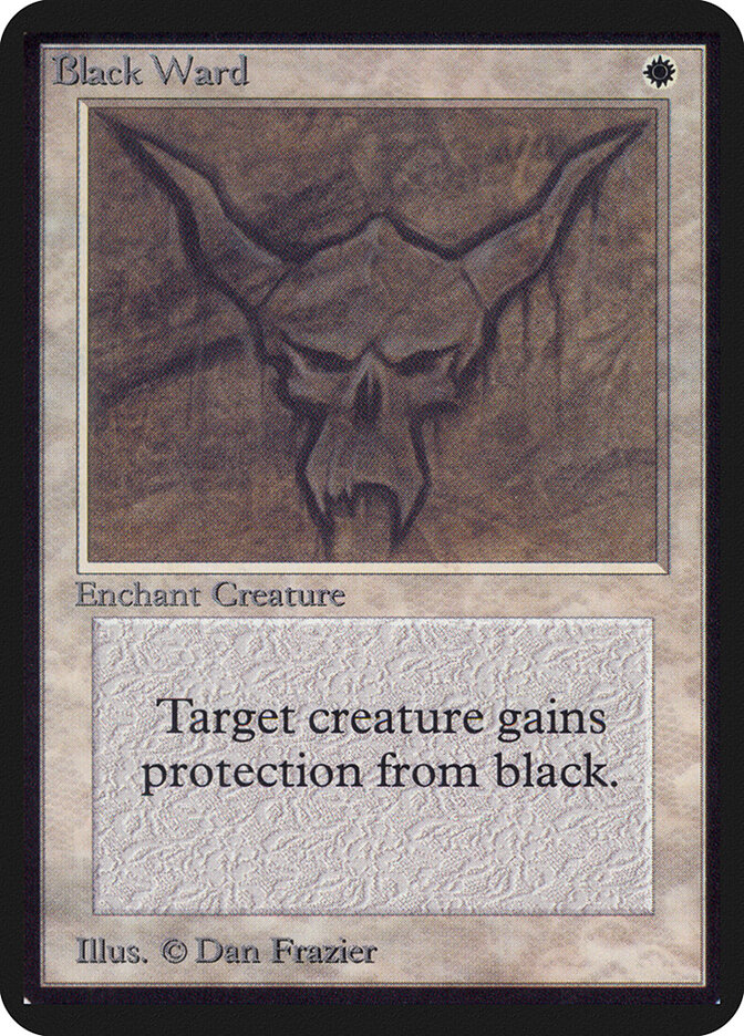 Black Ward card front
