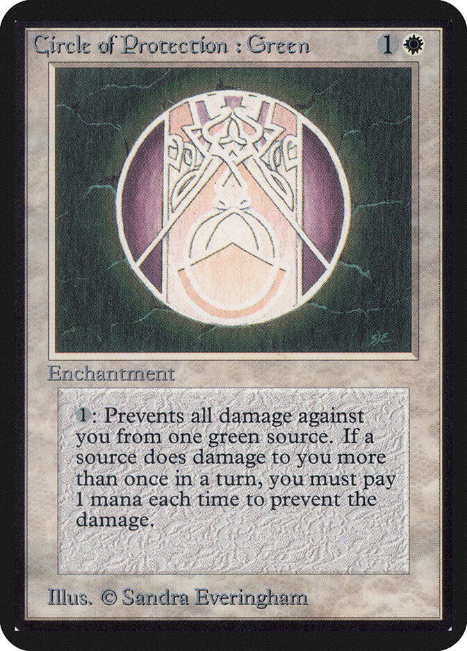 Circle of Protection: Green card front