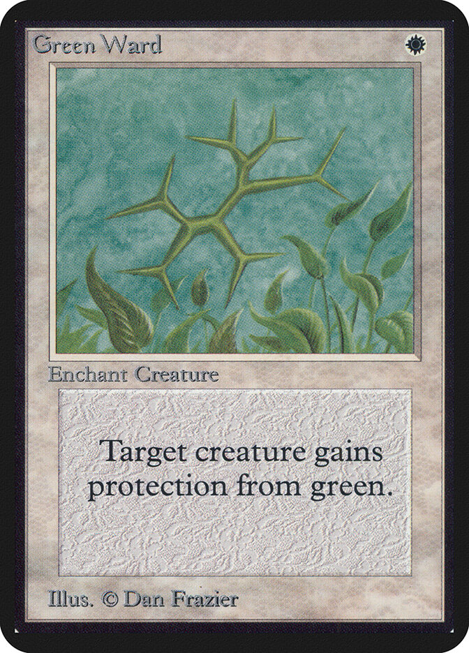 Green Ward card front
