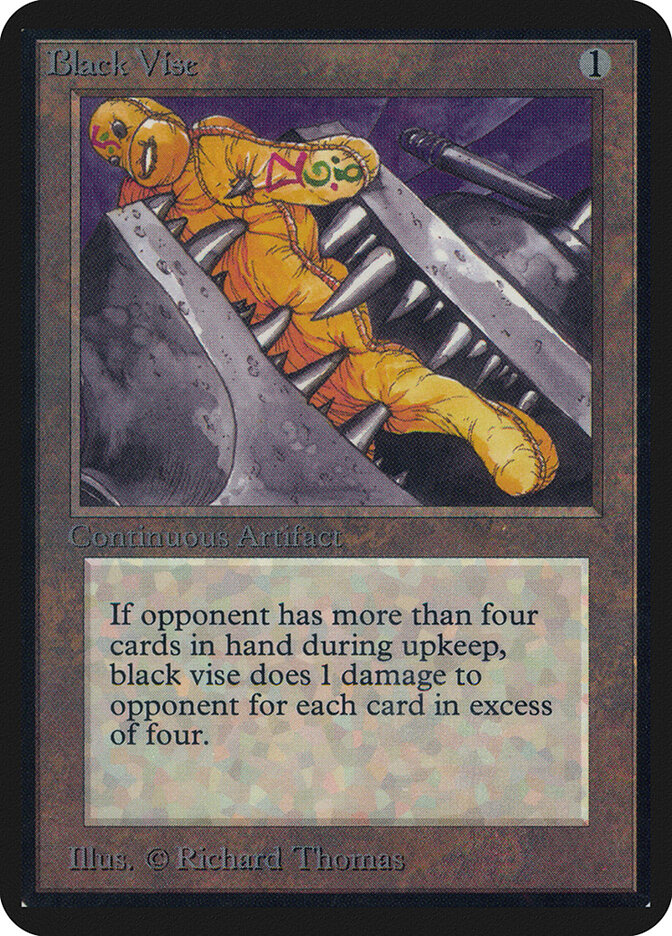 Black Vise card front