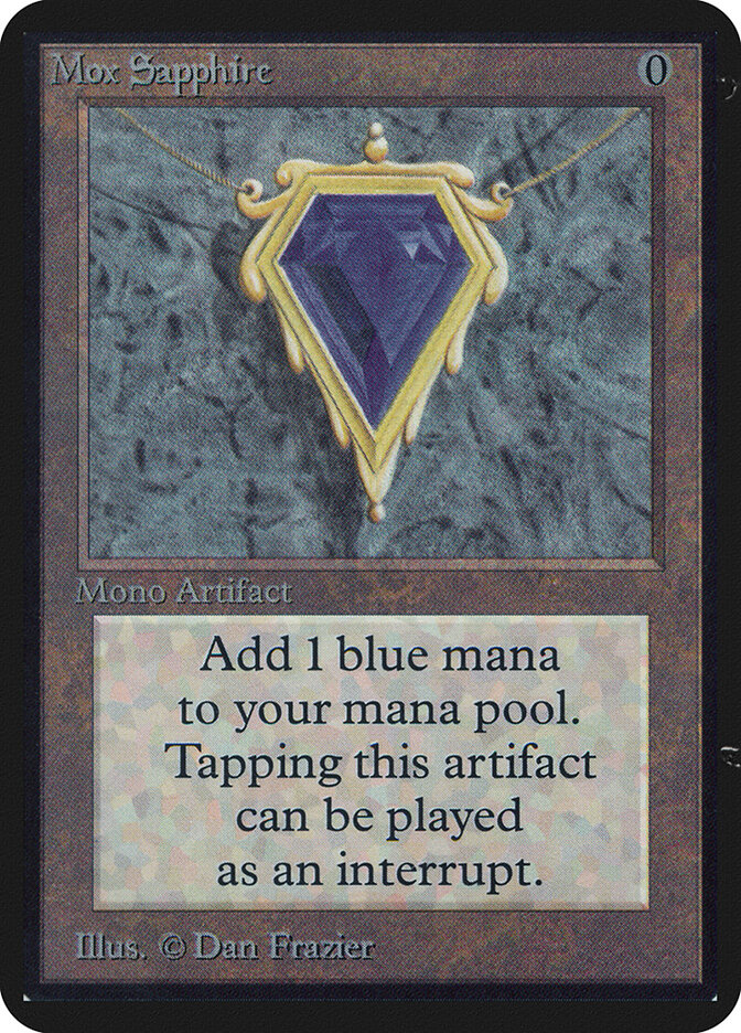 Mox Sapphire card front