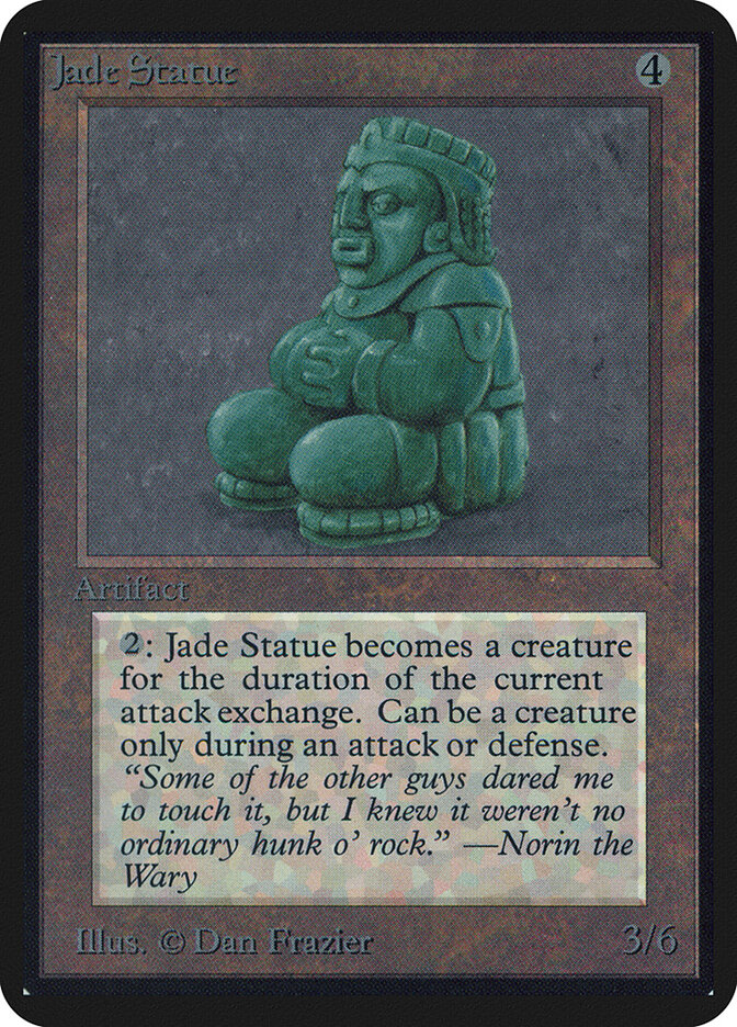Jade Statue card front