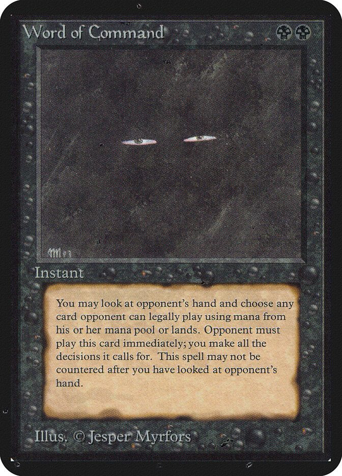 Word of Command card front