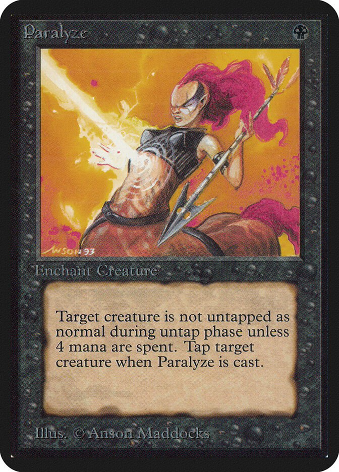 Paralyze card front