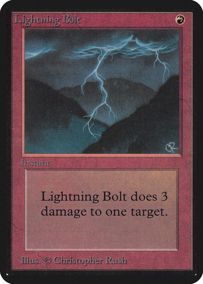 Lightning Bolt card front