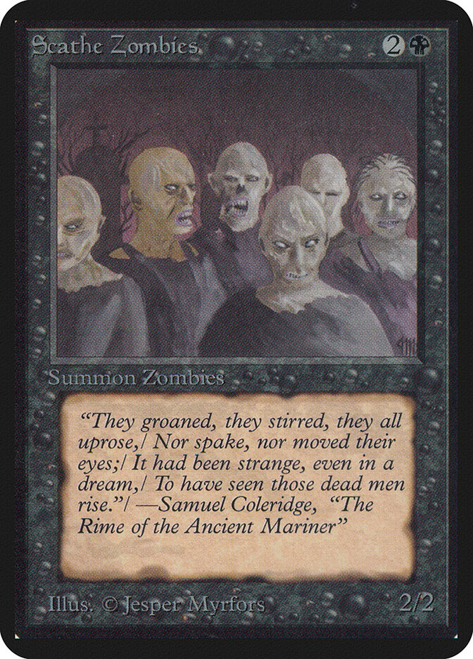 Scathe Zombies card front