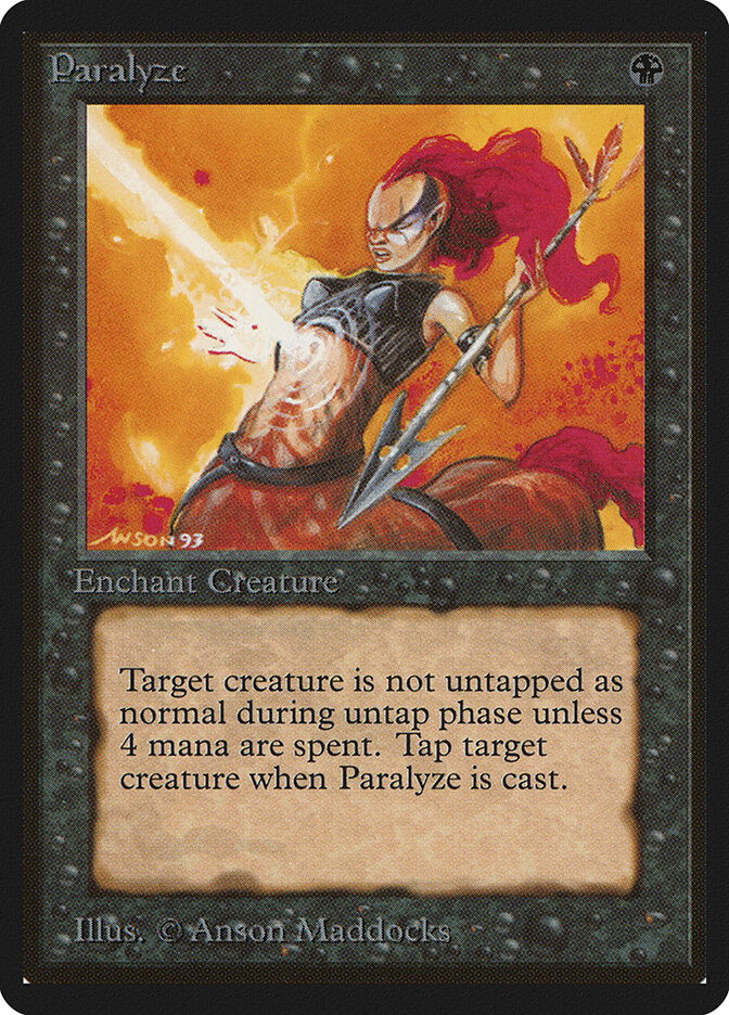 Paralyze card front