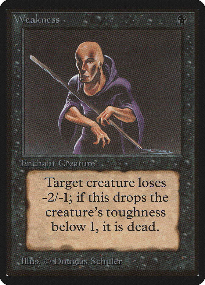 Weakness card front
