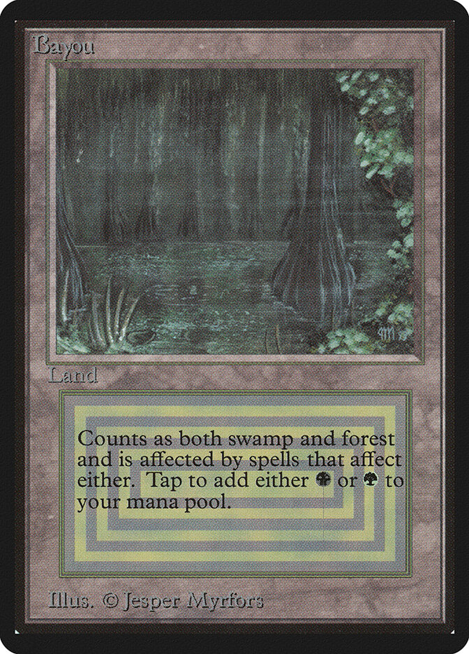 Bayou card front