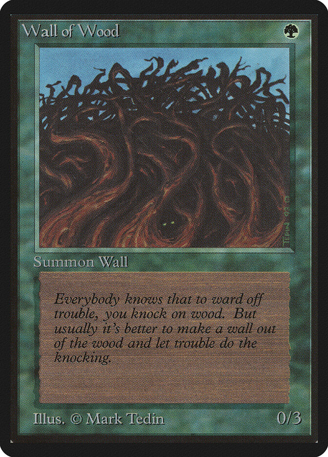 Wall of Wood card front