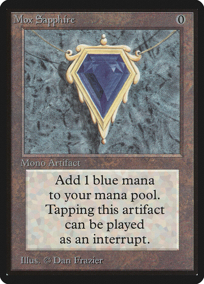 Mox Sapphire card front
