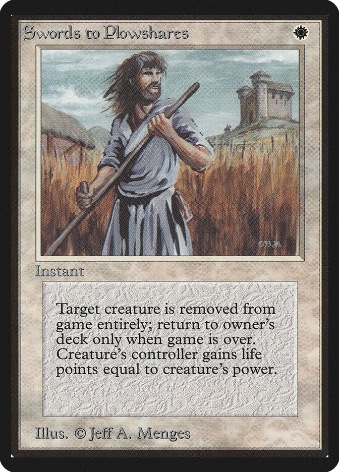 Swords to Plowshares card front
