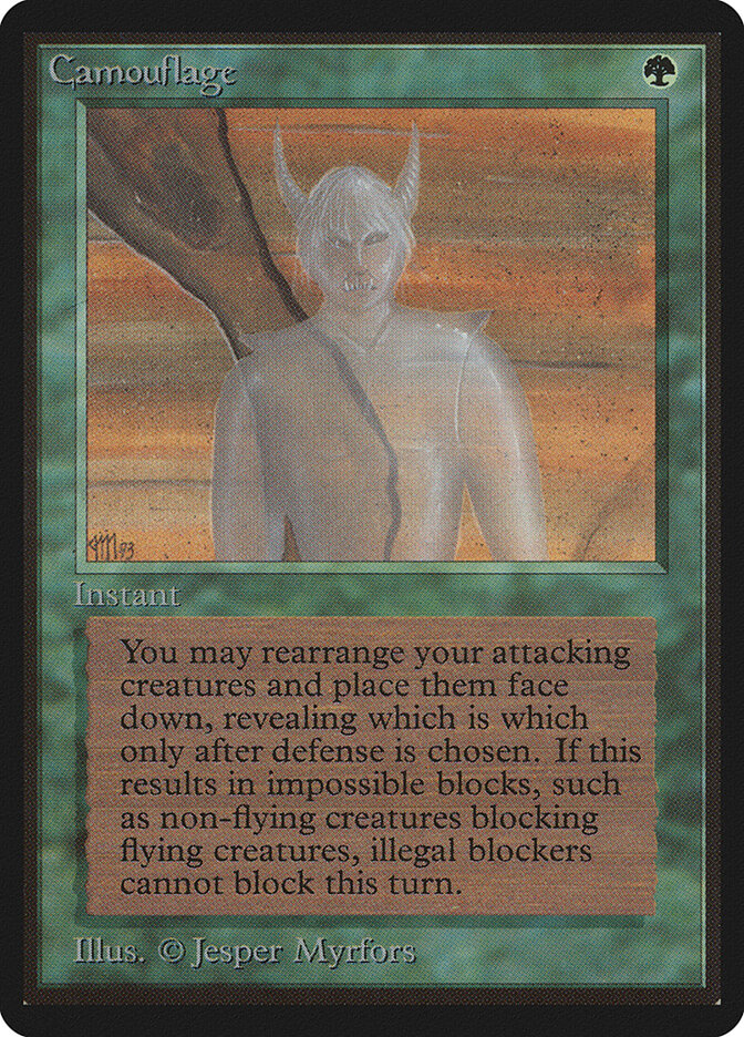 Camouflage card front