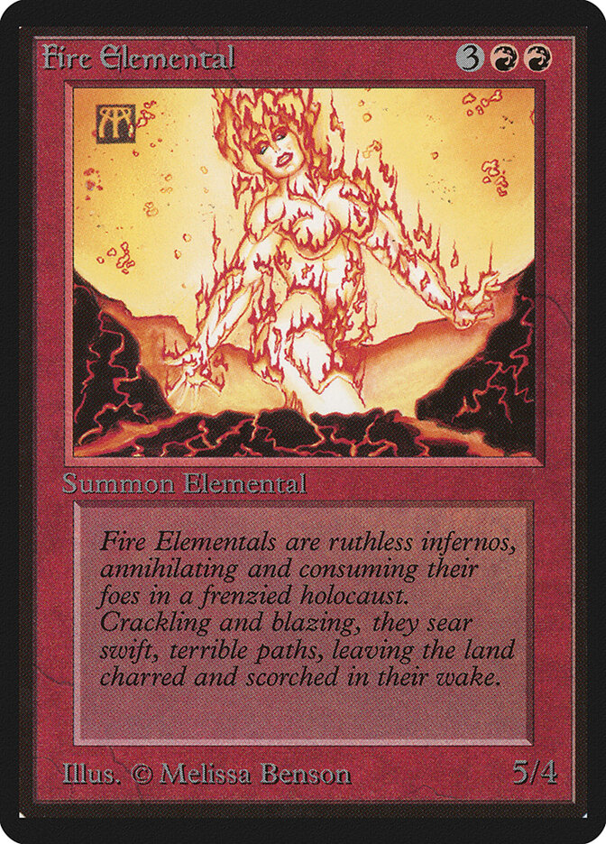 Fire Elemental card front