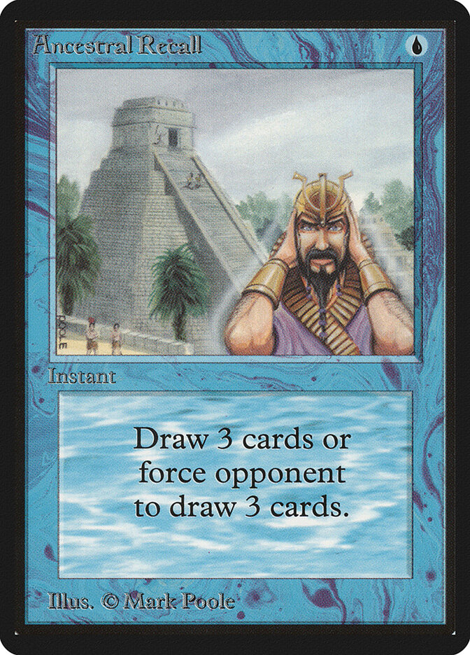 Ancestral Recall card front
