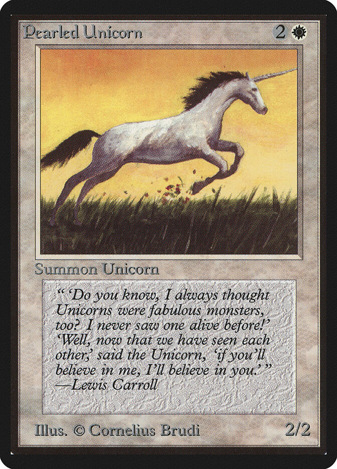 Pearled Unicorn card front