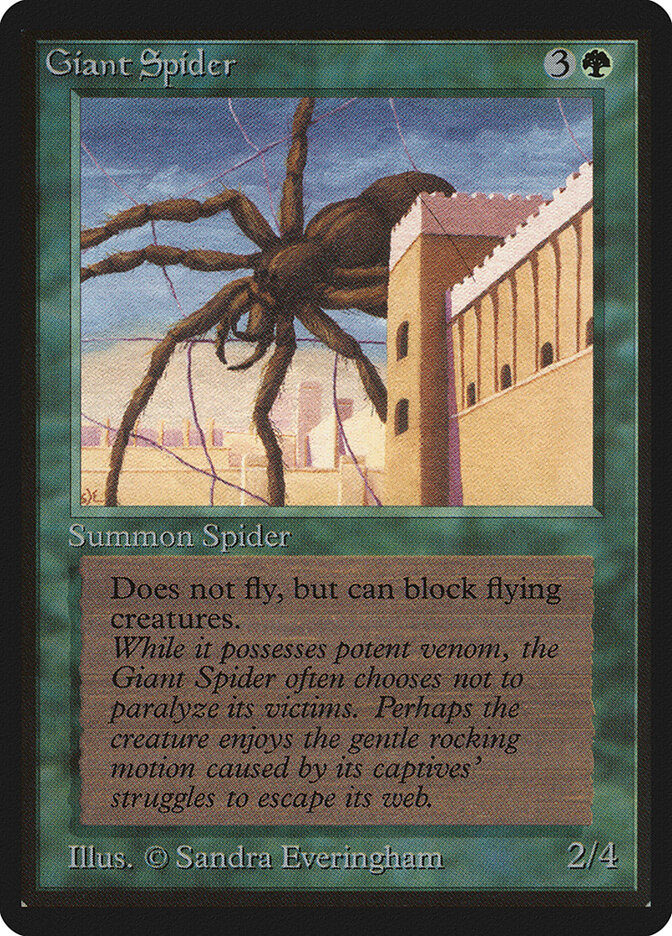 Giant Spider card front