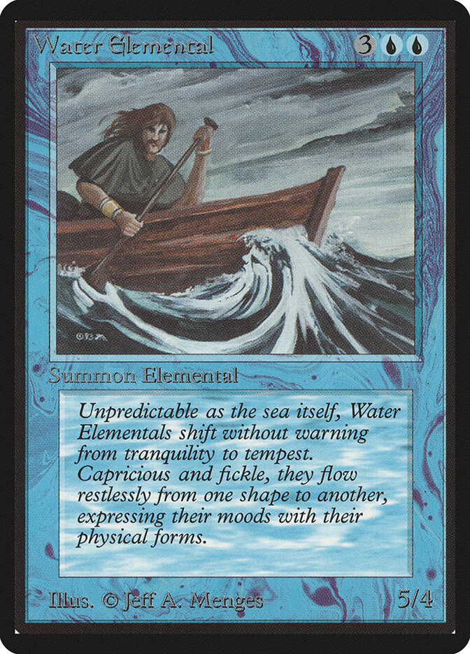 Water Elemental card front